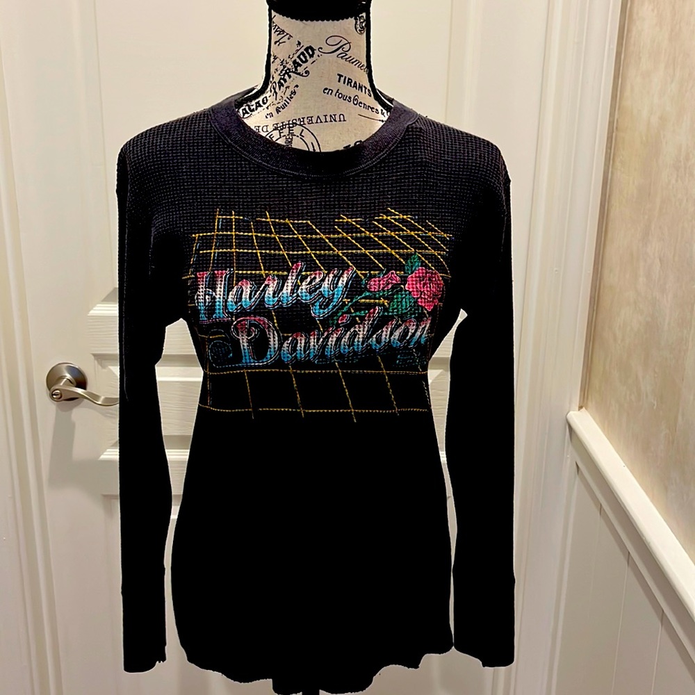 Vintage Harley thermal.Citrus Heights California. 50%cotton 50% polyester.Medium